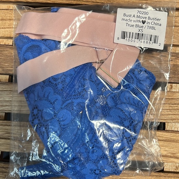 HAH Bust a Move Bustier True Blue Extra Small XS New NWT - Picture 9 of 9